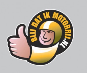 Blij dat ik motorrij logo